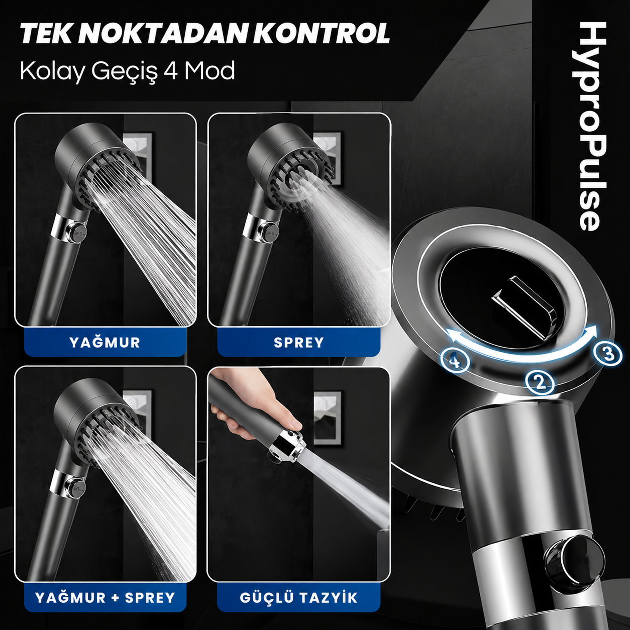 HyproPulse Filtreli Duş Başlığı